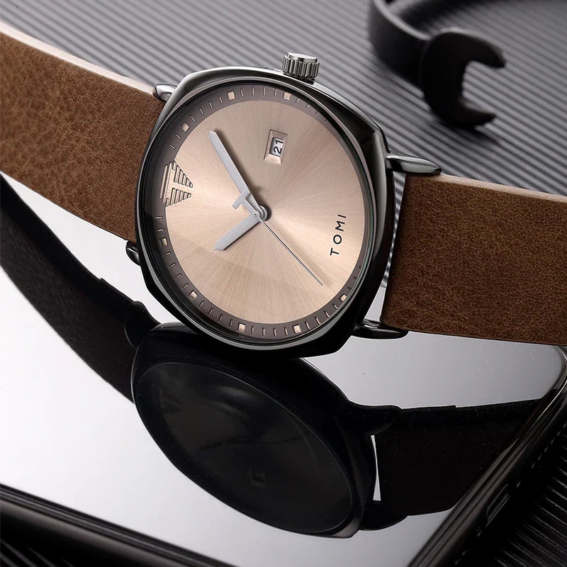 Luxury TOMl Classy AIpine Square Branded Watch Original