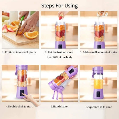 Blend Anywhere! Portable Blender - Rechargeable, Powerful, and On-The-Go!